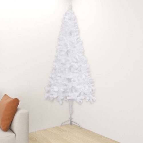 Fehér PVC sarok műkarácsonyfa 180 cm