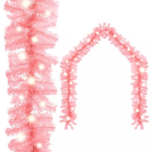 Rózsaszín LED-es karácsonyi füzér 5 m