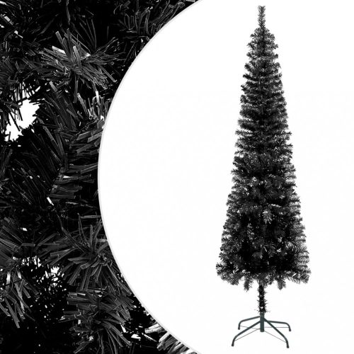  fekete vékony karácsonyfa 120 cm