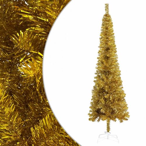  aranyszínű vékony karácsonyfa 180 cm