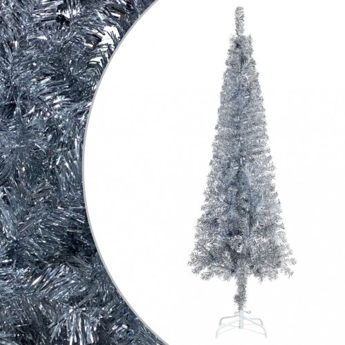  ezüstszínű vékony karácsonyfa 240 cm