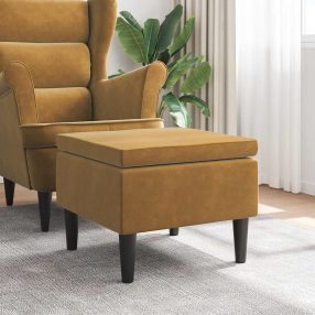 barna bársonyszék falábakkal