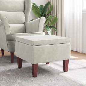 krémszínű bársonyszék falábakkal