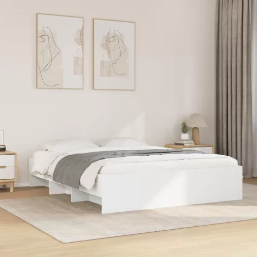 vidaXL fehér színű szerelt fa ágykeret matrac nélkül 160x200 cm