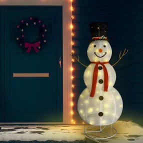   Dekoratív luxus szövet karácsonyi LED-es hóember figura 180 cm