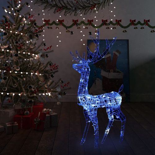 vidaXL kék akril rénszarvasos karácsonyi dekoráció 140 LED-del 120 cm