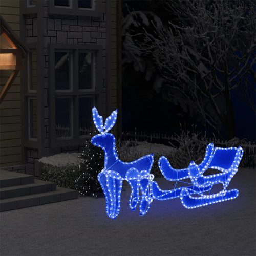 Karácsonyi rénszarvasos-szános hálós díszvilágítás 432 LED-del