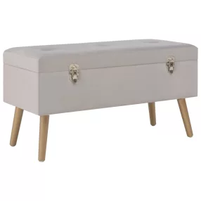vidaXL szürke bársonypad tárolórekesszel 80 cm