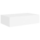 fehér MDF falra szerelhető fiókos polc 40 x 23,5 x 10 cm