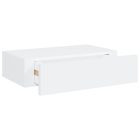 fehér MDF falra szerelhető fiókos polc 40 x 23,5 x 10 cm