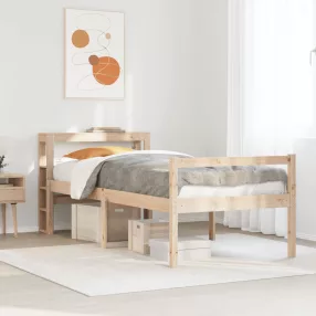 tömör fenyőfa ágy időseknek fejtámlával 90 x 190 cm