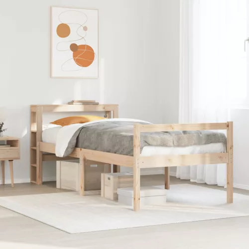 tömör fenyőfa ágy időseknek fejtámlával 90 x 190 cm