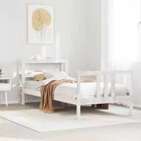   vidaXL fehér ágykeret fejtámlával matrac nélkül 90x200 cm