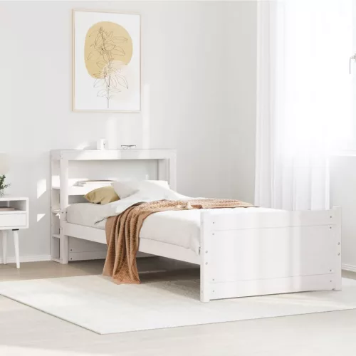 vidaXL fehér ágykeret fejtámlával matrac nélkül 90x190 cm