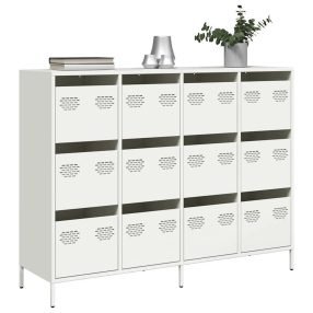   fehér hidegen hengerelt acél tálalószekrény 135x39x103,5 cm