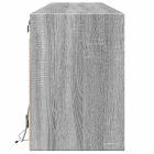 szürke sonoma színű fali TV-szekrény LED-del 180 x 31 x 45 cm