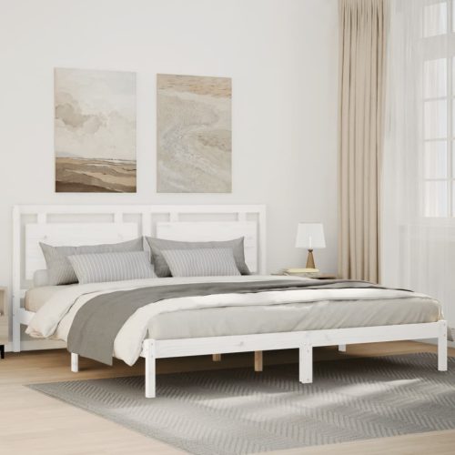 fehér tömör fa extra hosszú ágykeret matrac nélkül 180 x 210 cm