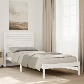   fehér tömör fa extra hosszú ágykeret matrac nélkül 90 x 220 cm