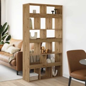   kézműves tölgy színű szerelt fa könyvespolc 100 x 33 x 187,5 cm