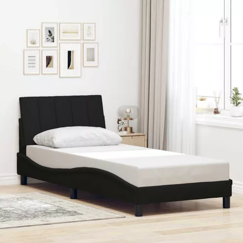 ágykeret matrac nélkül Hanko fekete 90x190 cm szövet