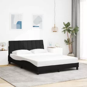 fekete szövet ágykeret matrac nélkül Hanko 120x200 cm