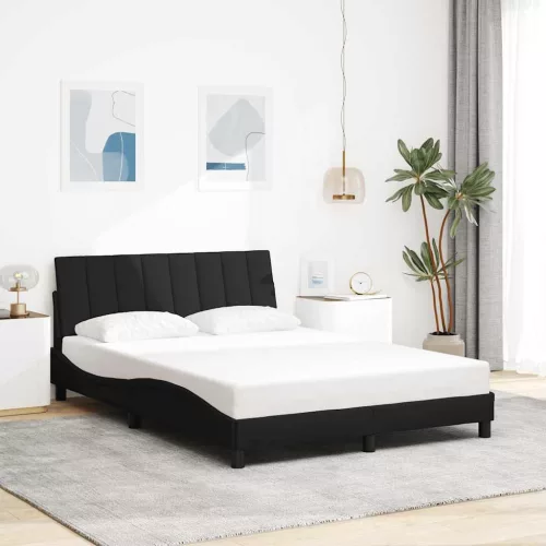 fekete szövet ágykeret matrac nélkül Hanko 140x200 cm