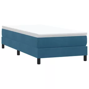   vidaXL sötétkék bársony rugós ágy matrac nélkül 80x210 cm