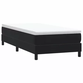 fekete bársony rugós ágy matrac nélkül 90x210 cm