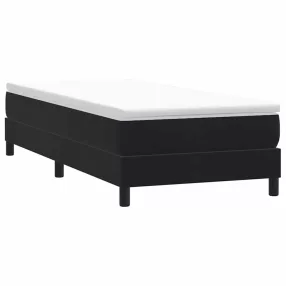 fekete bársony rugós ágy matrac nélkül 100x210 cm