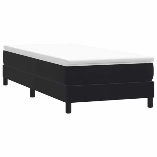 fekete bársony rugós ágy matrac nélkül 100x210 cm
