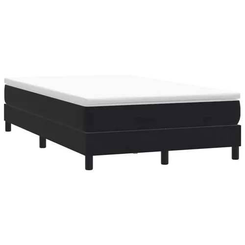 fekete bársony rugós ágy matrac nélkül 120x210 cm