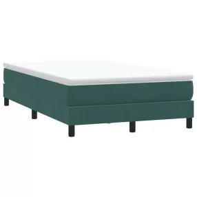 sötétzöld bársony rugós ágy matrac nélkül 120x210 cm