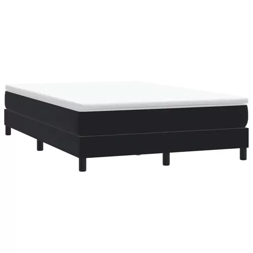 fekete bársony rugós ágy matrac nélkül 160x210 cm
