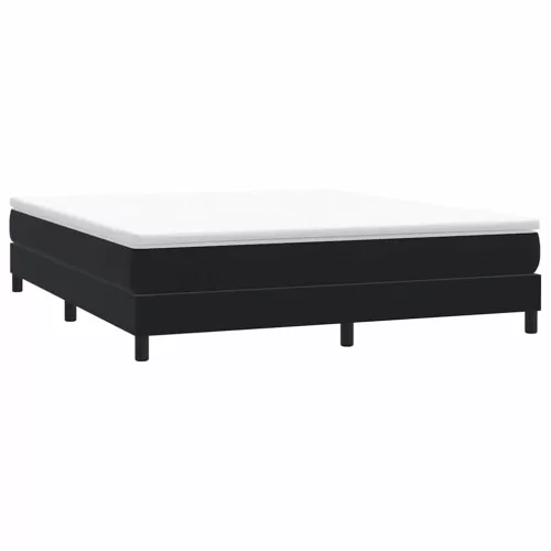 fekete bársony rugós ágy matrac nélkül 180x210 cm