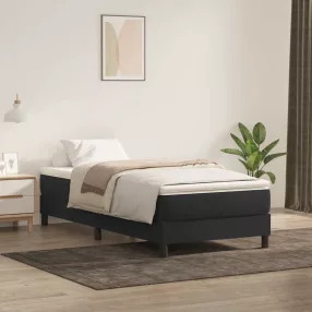 fekete bársony rugós ágy matrac nélkül 90x220 cm