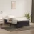 fekete bársony rugós ágy matrac nélkül 90x220 cm