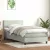 világosszürke bársony rugós és LED-es ágy matraccal 80x220 cm