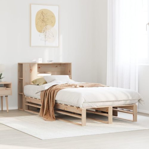 tömör fa könyvespolcos ágy matrac nélkül 100 x 200 cm