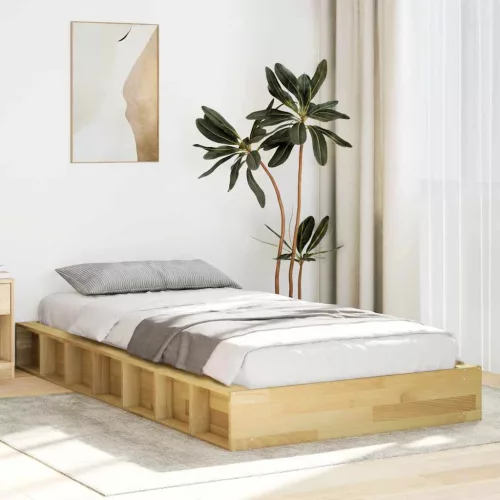 ágykeret matrac nélkül 80x200 cm tömör fa tölgyfa