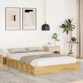   vidaXL ágykeret matrac nélkül 120x190 cm tömör fa tölgyfa