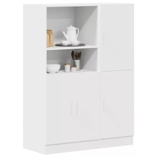 2 részes fehér szerelt fa Konyhai szekrénygarnitúrák