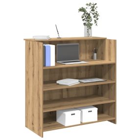 recepciós pult kézműves tölgy 100x50x103,5 cm szerelt fa