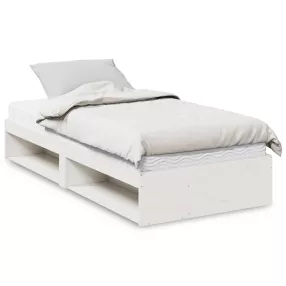 nappali ágy matraccal fehér 100x200 cm tömör fa fenyőfa