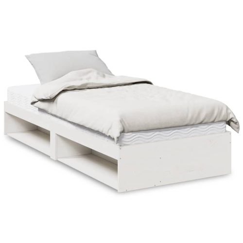 nappali ágy matraccal fehér 100x200 cm tömör fa fenyőfa