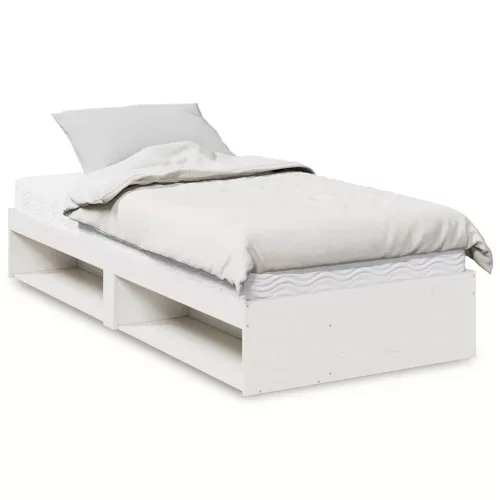nappali ágy matraccal fehér 100x200 cm tömör fa fenyőfa