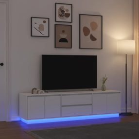 vidaXL fehér TV-szekrény LED-lámpákkal 193,5x41x50 cm