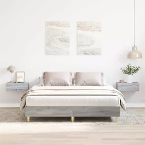   sonoma tölgyszínű szerelt fa ágykeret matrac nélkül 150x200 cm