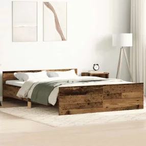 antik fa szerelt fa ágykeret matrac nélkül 120x200 cm