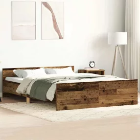 antik fa szerelt fa ágykeret matrac nélkül 120x190 cm