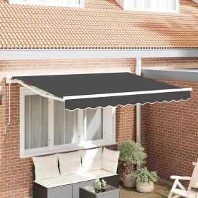   vidaXL Napernyő keret Antracit 250 x 200 cm Poliészter PU bevonattal